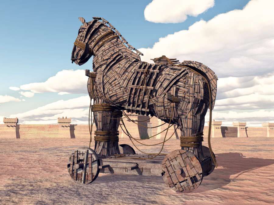 Koń trojański puzzle online ze zdjęcia
