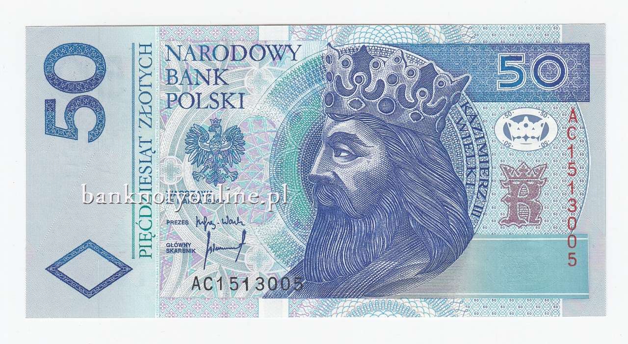 Banknot 50 zł puzzle online