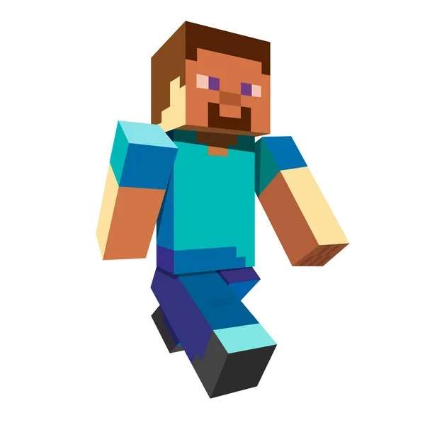 Steve w Minecrafcie puzzle online ze zdjęcia