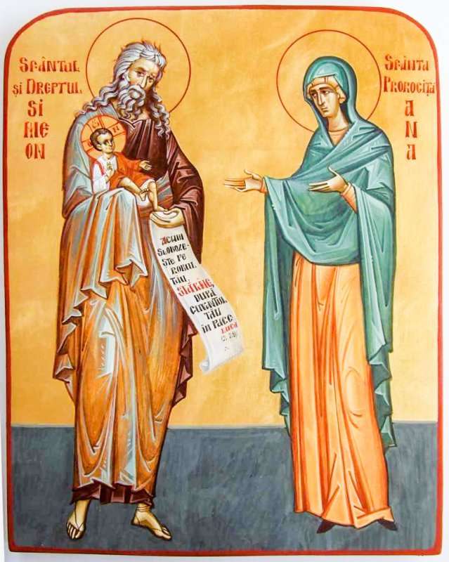Sf Simeon si Proorocita Ana puzzle online ze zdjęcia