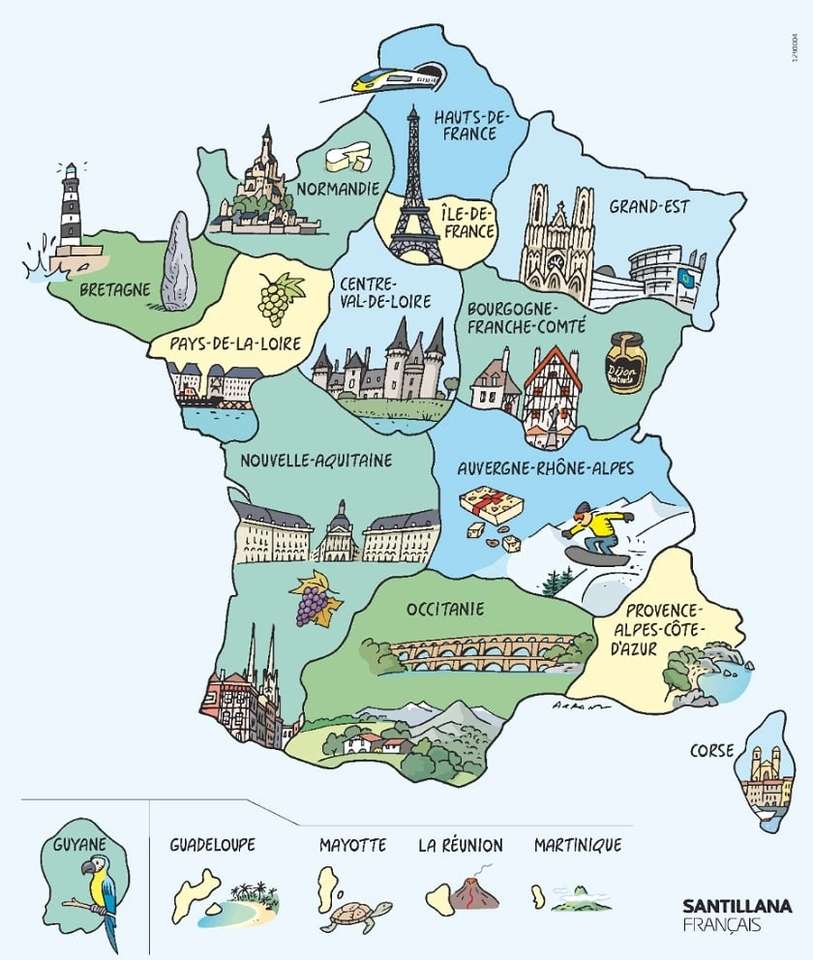 Kraj Francja puzzle online