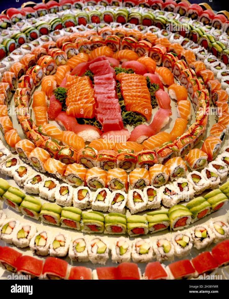gigantyczne sushi puzzle online ze zdjęcia