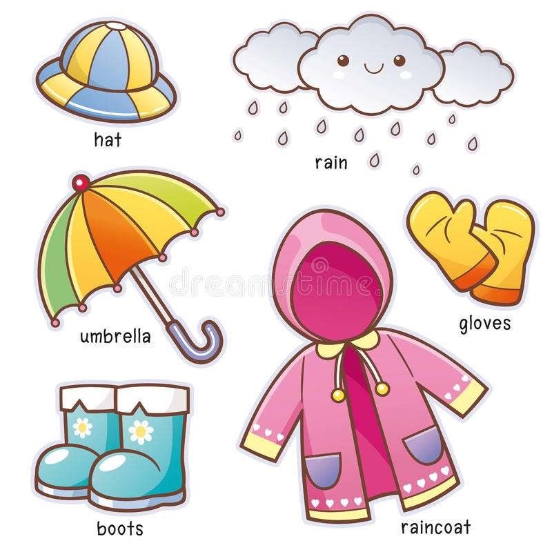 ubrania na deszczową pogodę puzzle online ze zdjęcia