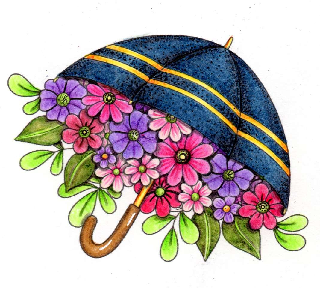 Parasol Kwiatów puzzle online ze zdjęcia