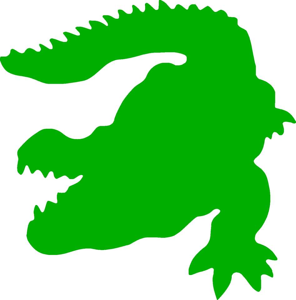 Sylwetka krokodyla puzzle online ze zdjęcia