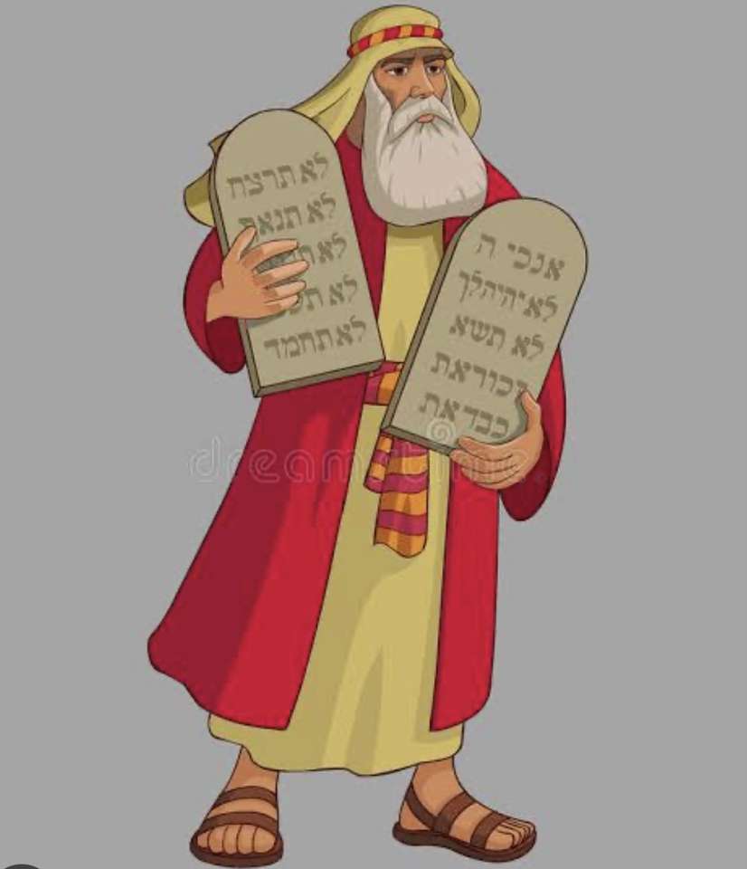 Postać biblijna Mojżesza puzzle online ze zdjęcia