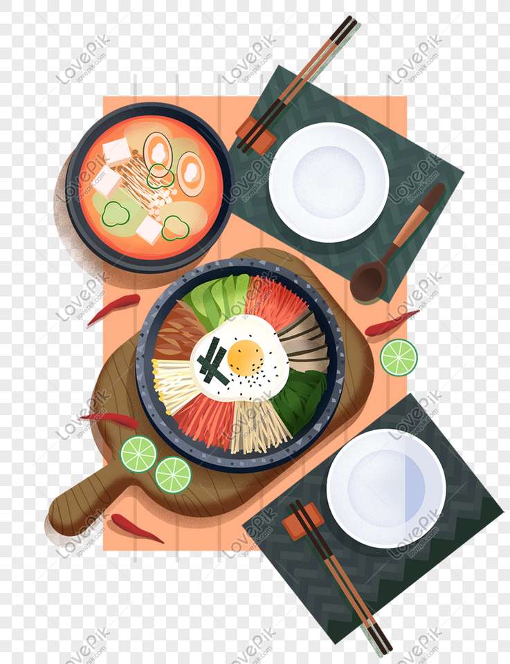 koreańskie jedzenie puzzle online ze zdjęcia