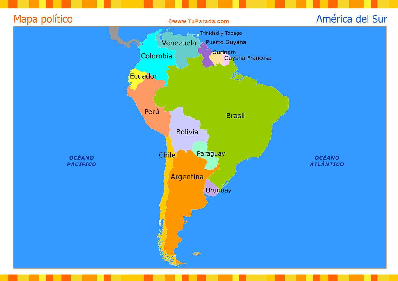 Ameryka Południowa puzzle online ze zdjęcia