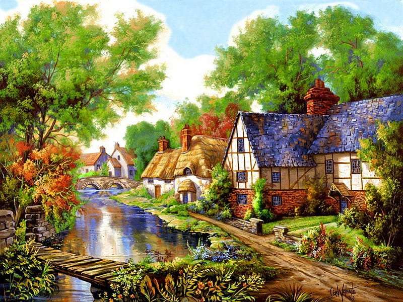 Piękny domek puzzle online