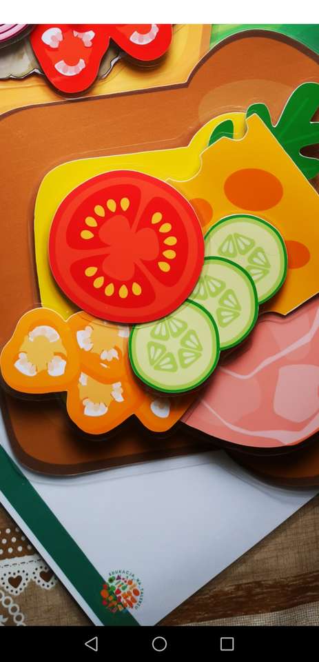 Kolorowe kanapki bez brudzenia i zbędnych narzędzi puzzle online ze zdjęcia