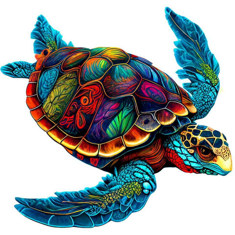 Puzzle z żółwiem dla dzieci puzzle online ze zdjęcia