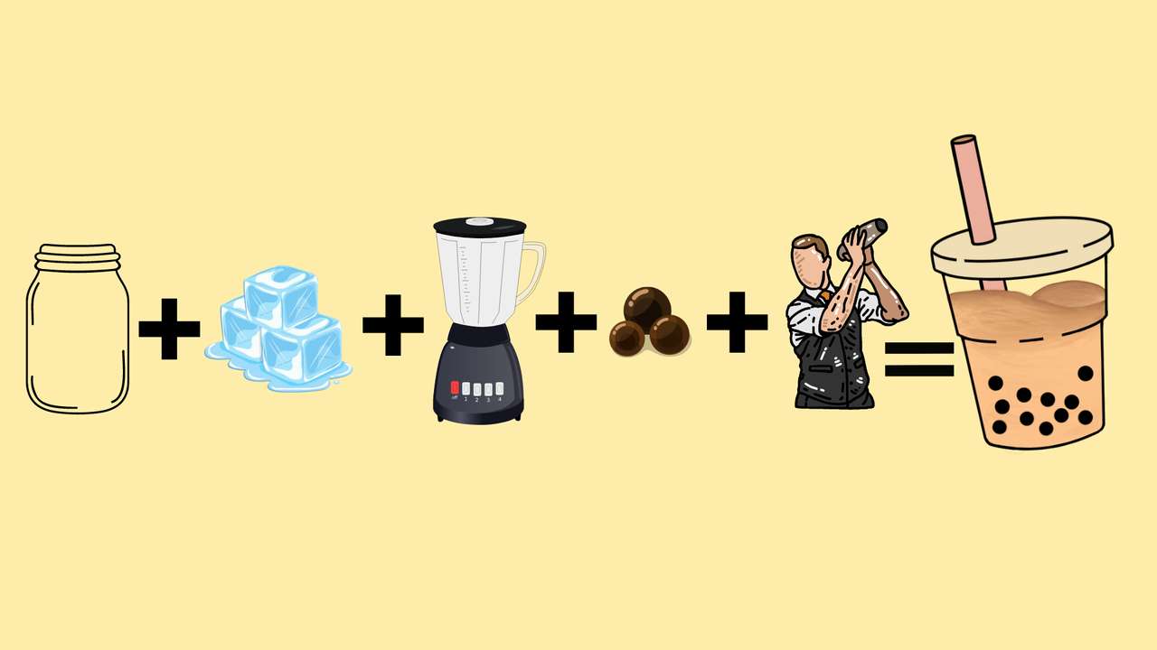 milktea boba milktea puzzle online ze zdjęcia