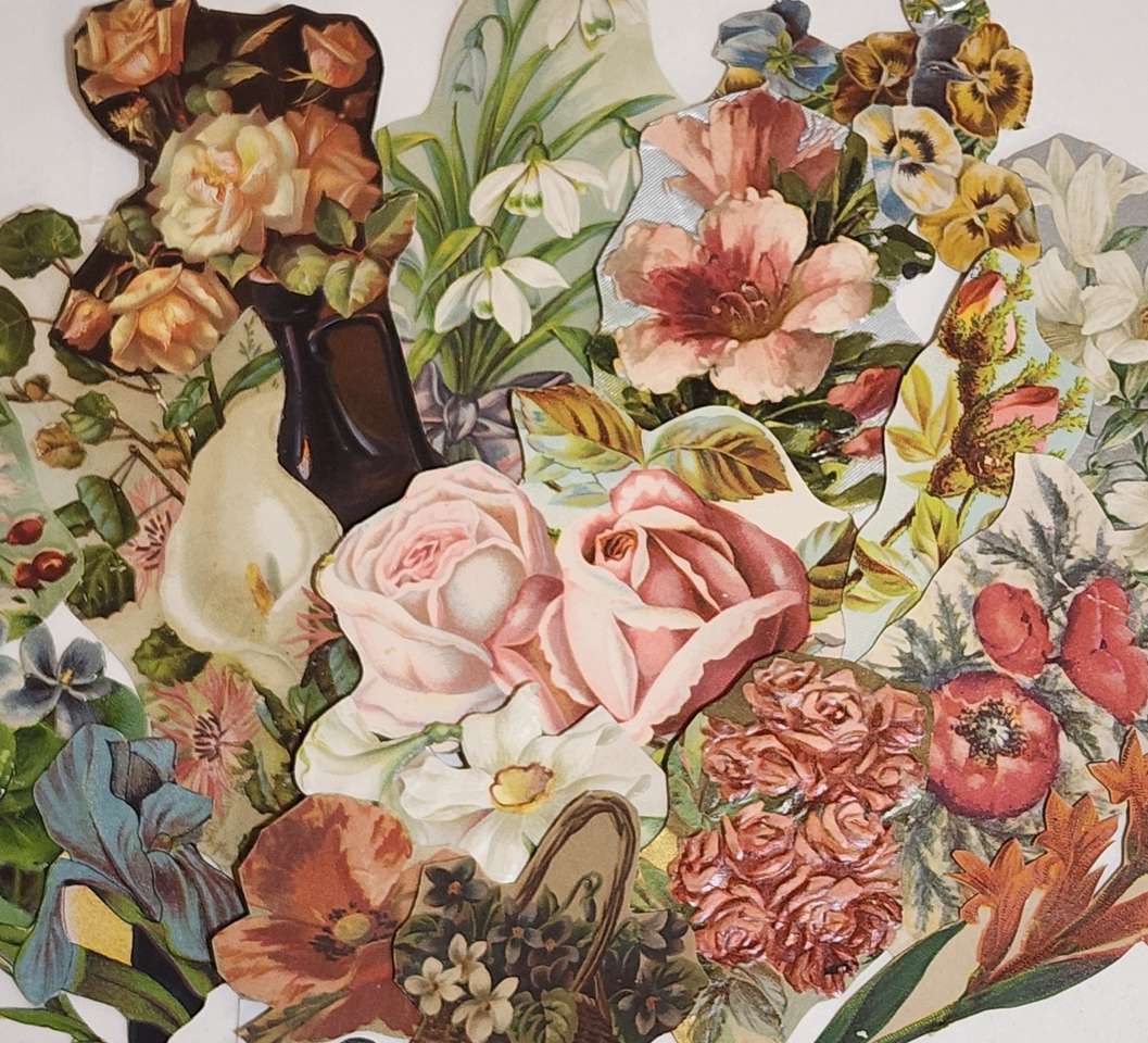 wiktoriańska róża i kwiaty puzzle online
