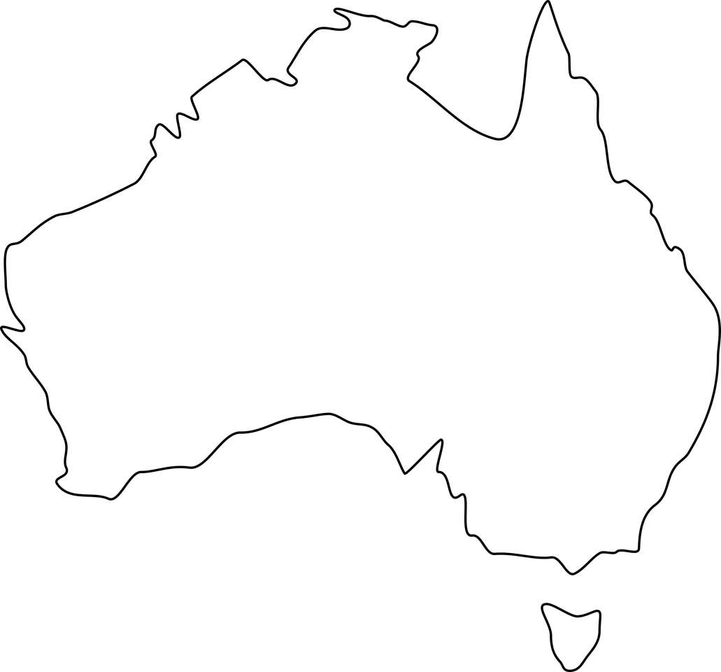 australijska mapa puzzle online ze zdjęcia