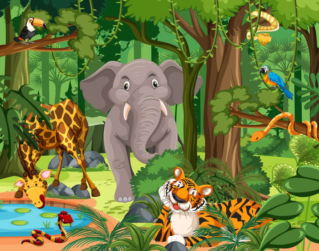 zagadka dżungli puzzle online ze zdjęcia
