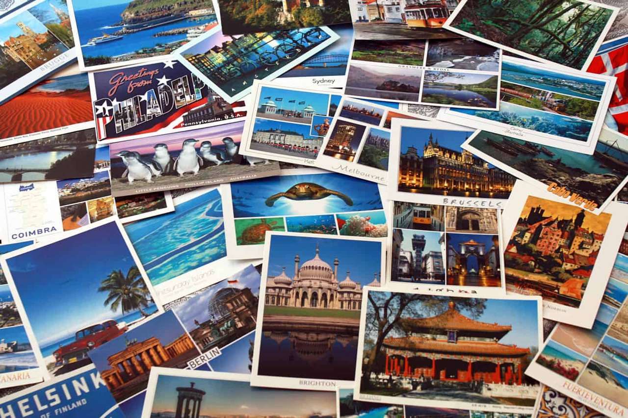 Mnóstwo pocztówek puzzle online