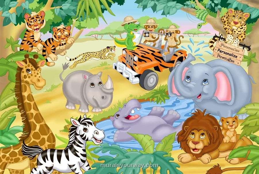 zwierzęta safari puzzle online ze zdjęcia