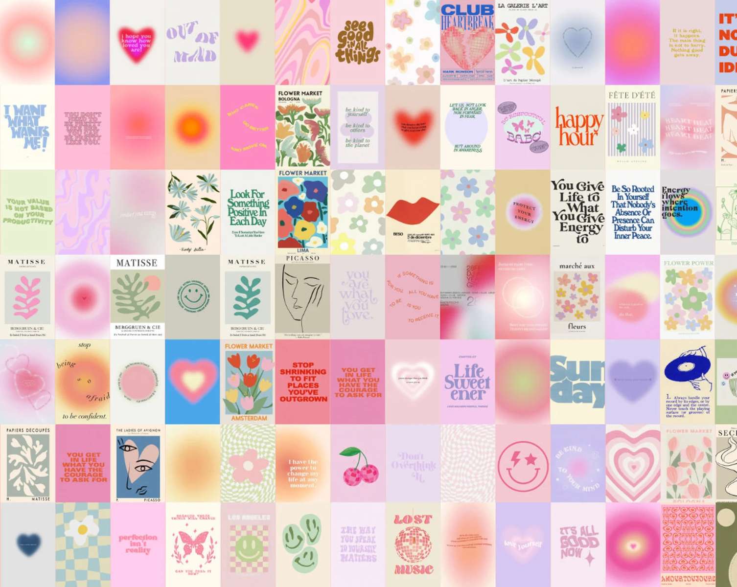 Plakaty, pudrowo - rozowe puzzle online