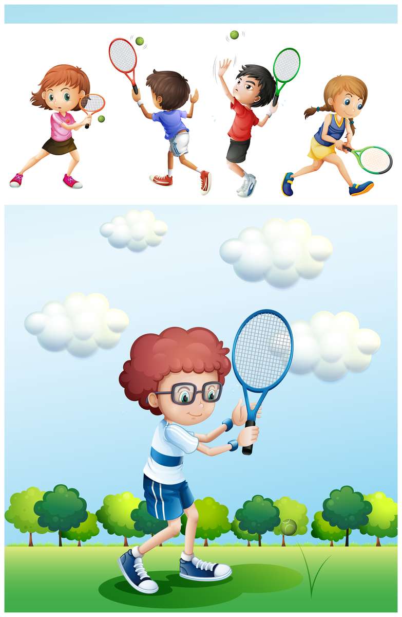 tenisowe dzieciaki puzzle online ze zdjęcia