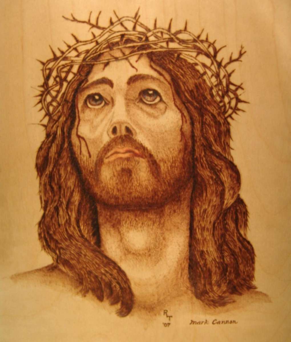 Jezus patrzący w niebo puzzle online ze zdjęcia