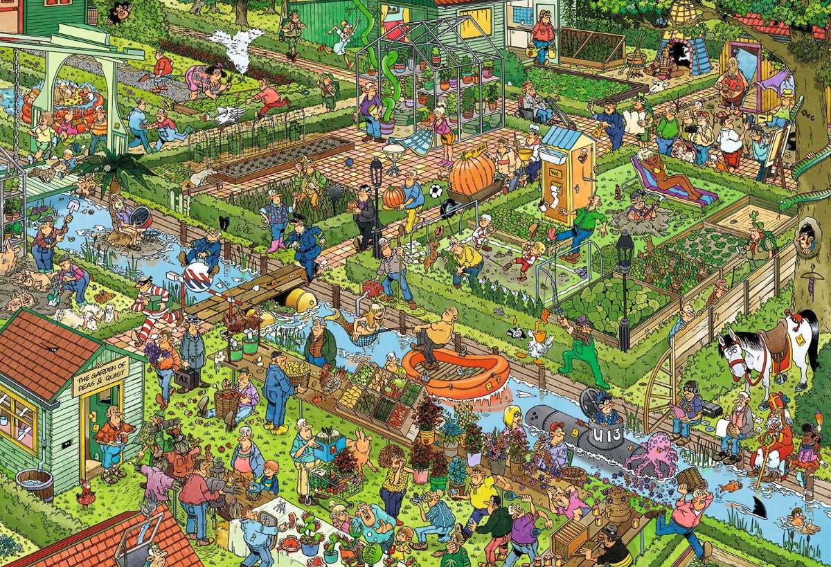 Jan van Haasteren Ogród warzywny puzzle online ze zdjęcia