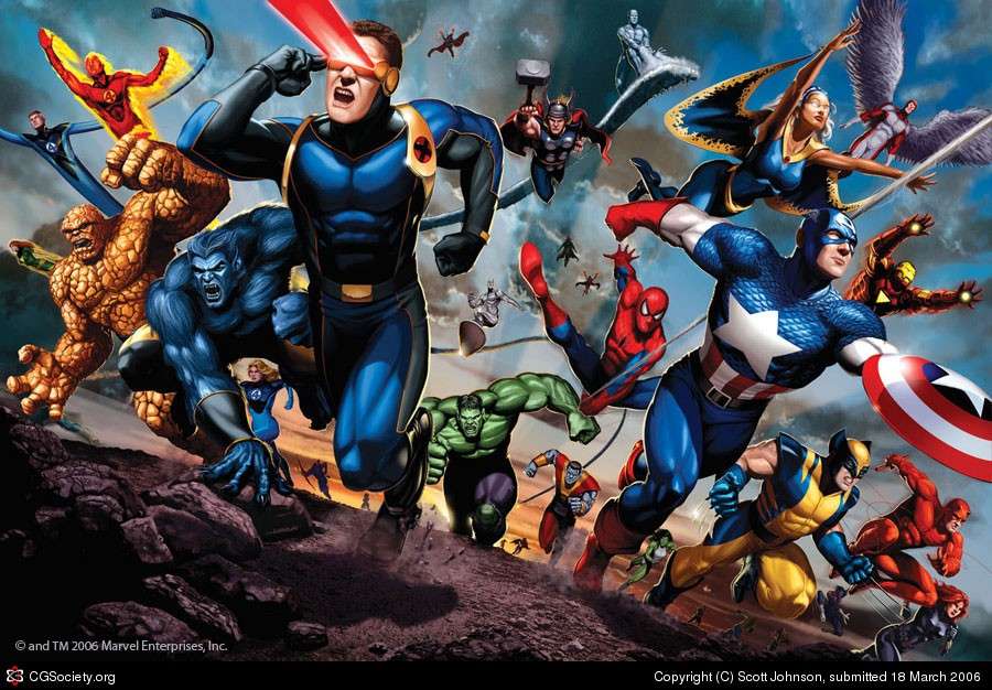 Superbohaterowie Marvela puzzle online ze zdjęcia