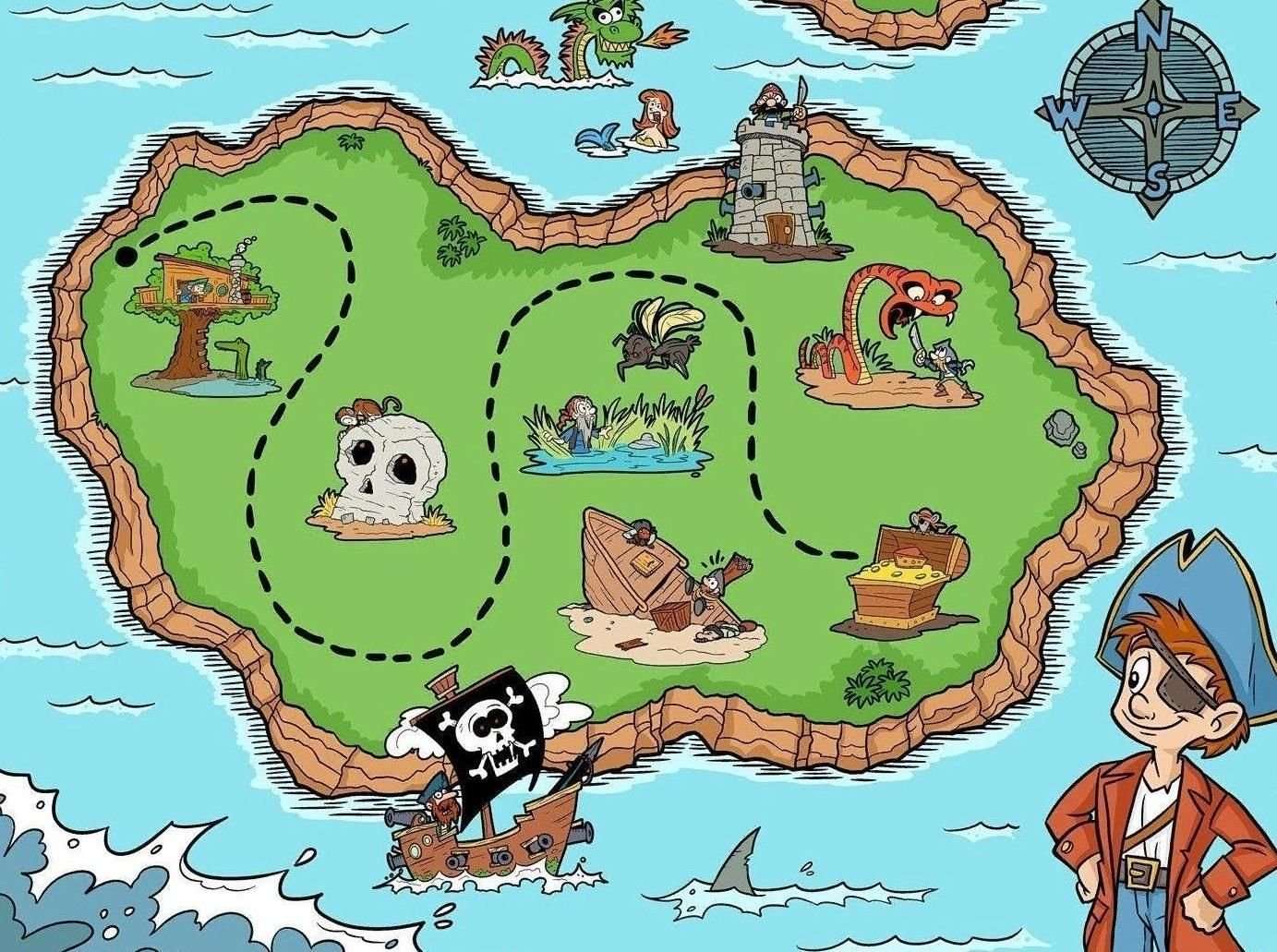 Karta Pirata puzzle online ze zdjęcia