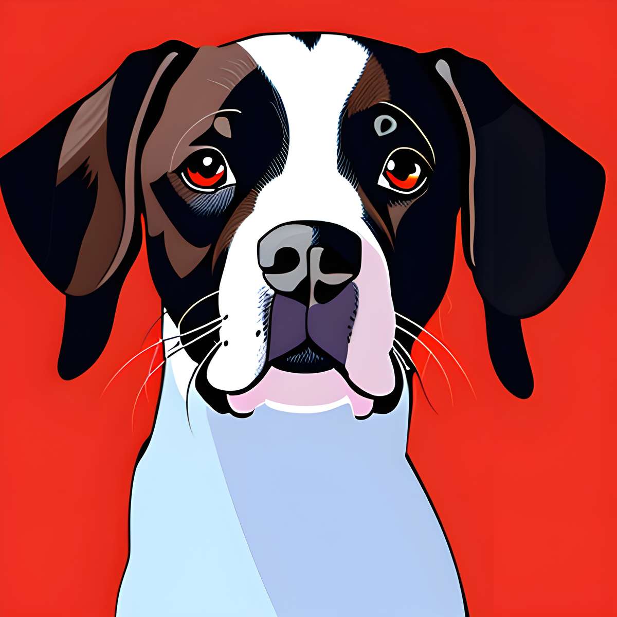 pies z czerwonym tłem puzzle online ze zdjęcia