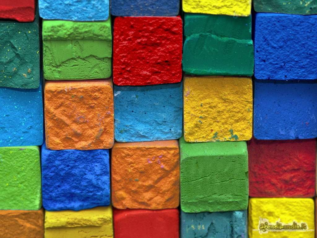 Teksturowane Kolorowe Bloki puzzle online ze zdjęcia