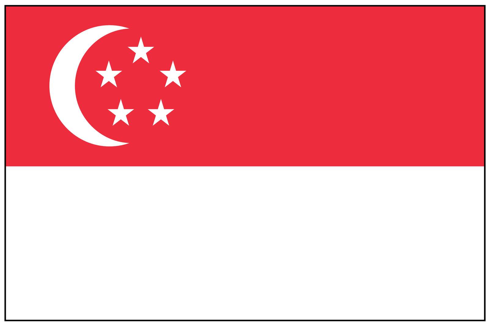 Flaga Singapuru puzzle online ze zdjęcia