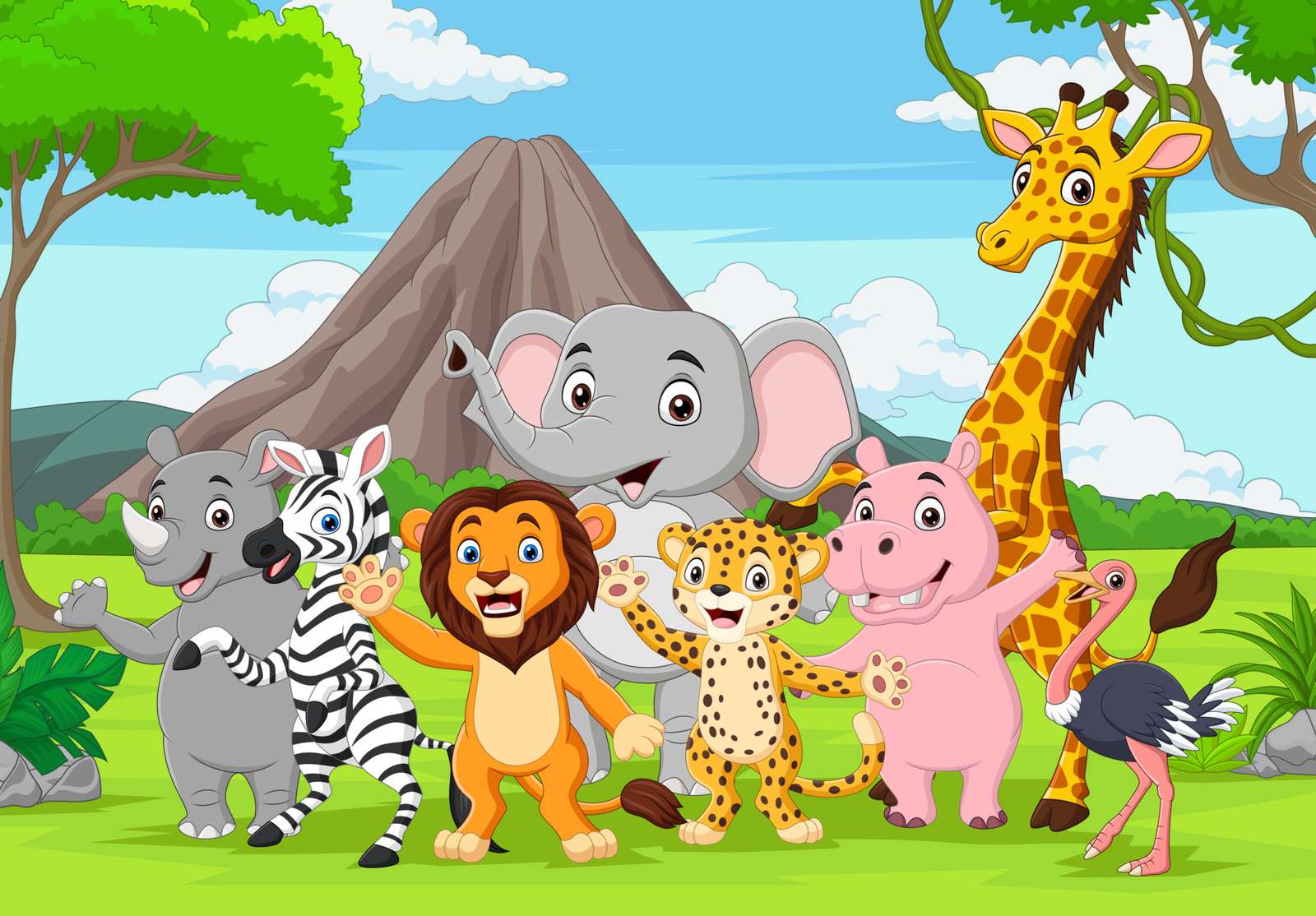 zwierzęta dżungli puzzle online ze zdjęcia