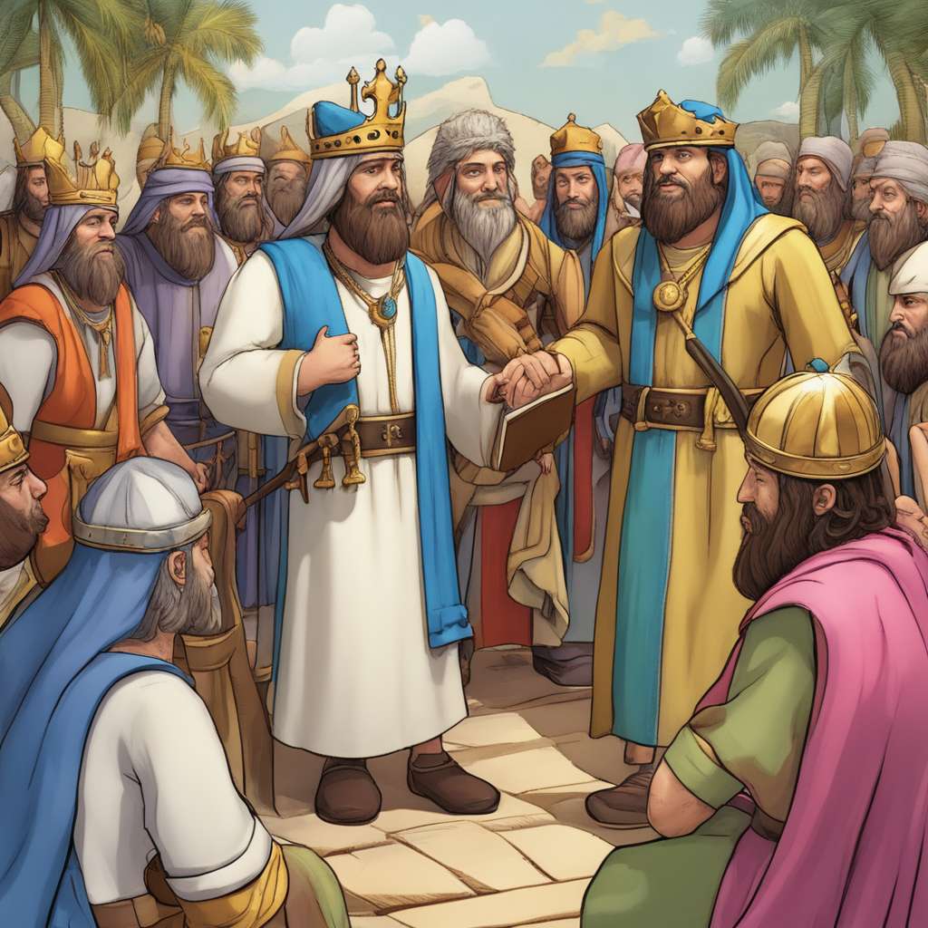 Sojusz króla Jehoszafata z królem Achabem puzzle online ze zdjęcia