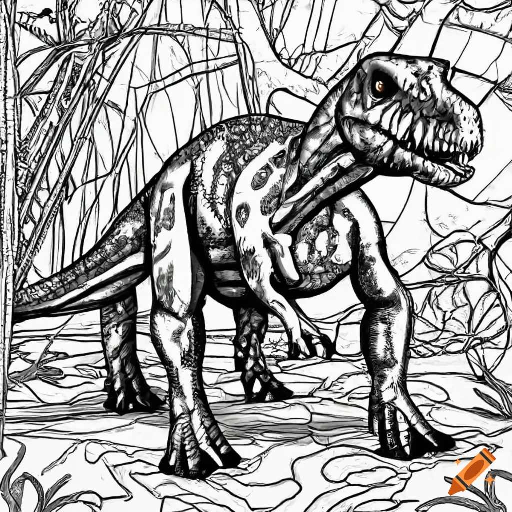 Dinozaur w dżungli puzzle online ze zdjęcia