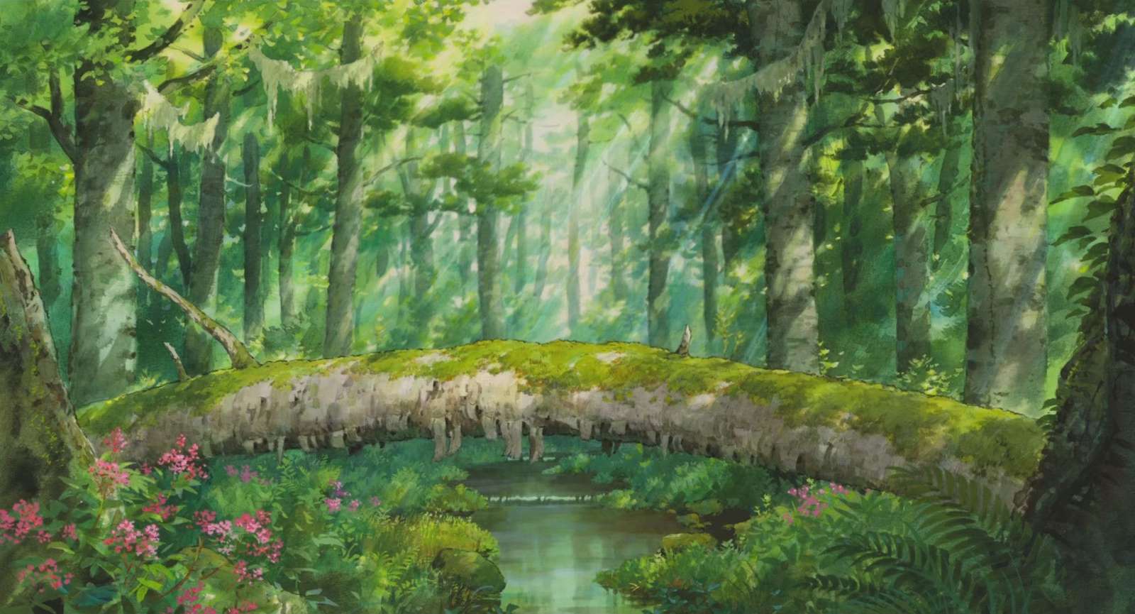 Anime nature puzzle online ze zdjęcia