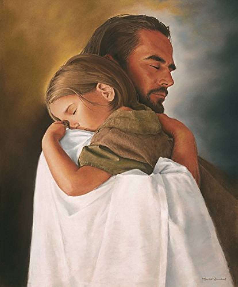 Jezus przytulanie puzzle online ze zdjęcia