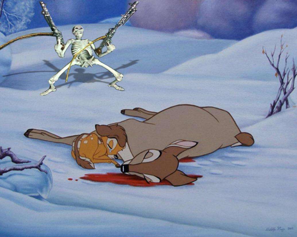 Zabójca szkieletów, mama Bambi puzzle online ze zdjęcia