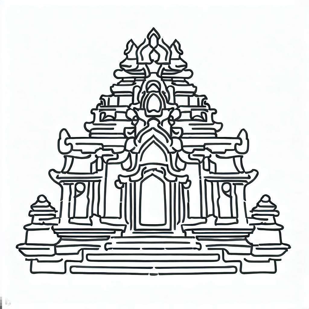 świątynia prosta puzzle online ze zdjęcia