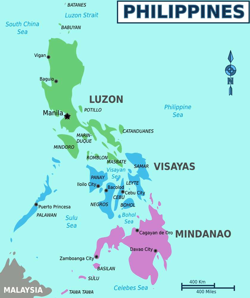 Mapa Filipin puzzle online