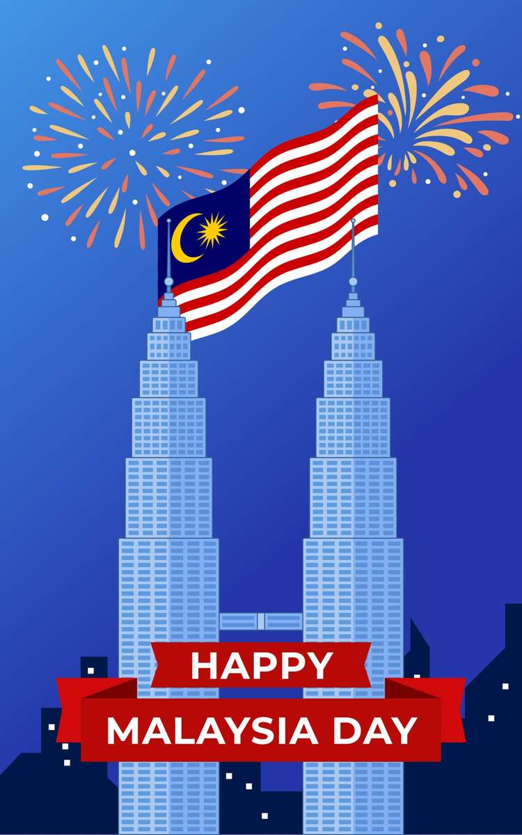 Szczęśliwego Dnia Malezji puzzle online