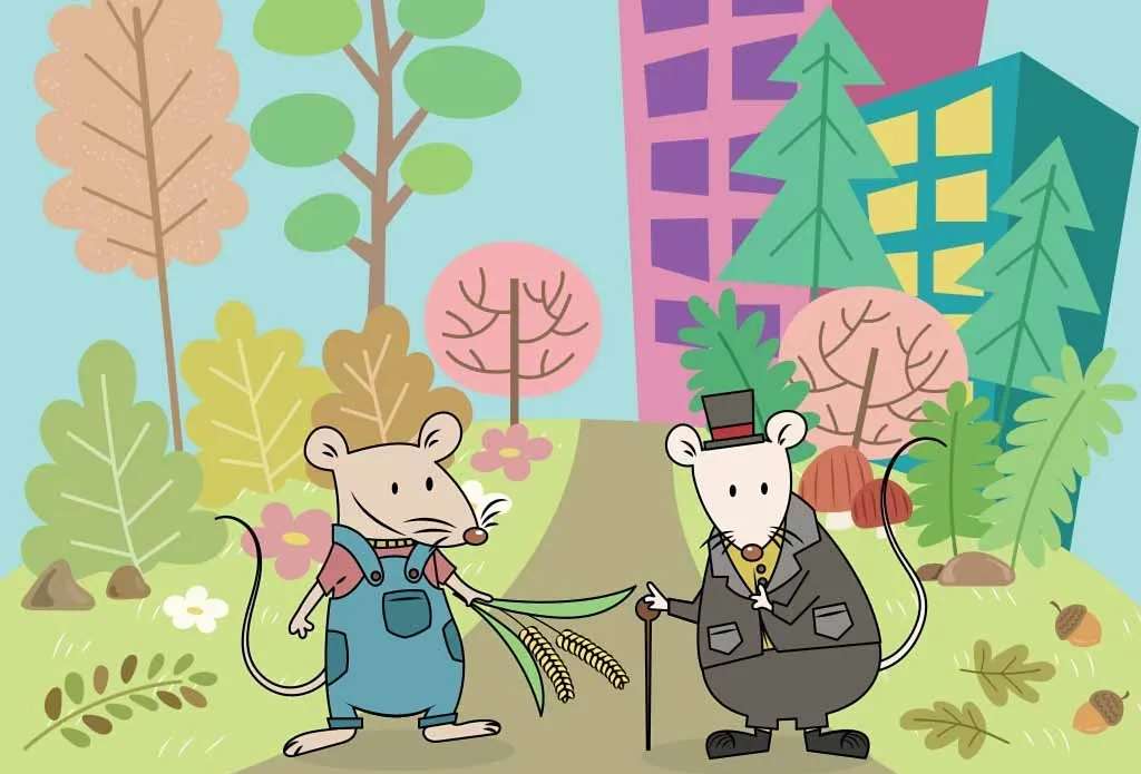 Mysz miejska i mysz wiejska puzzle online
