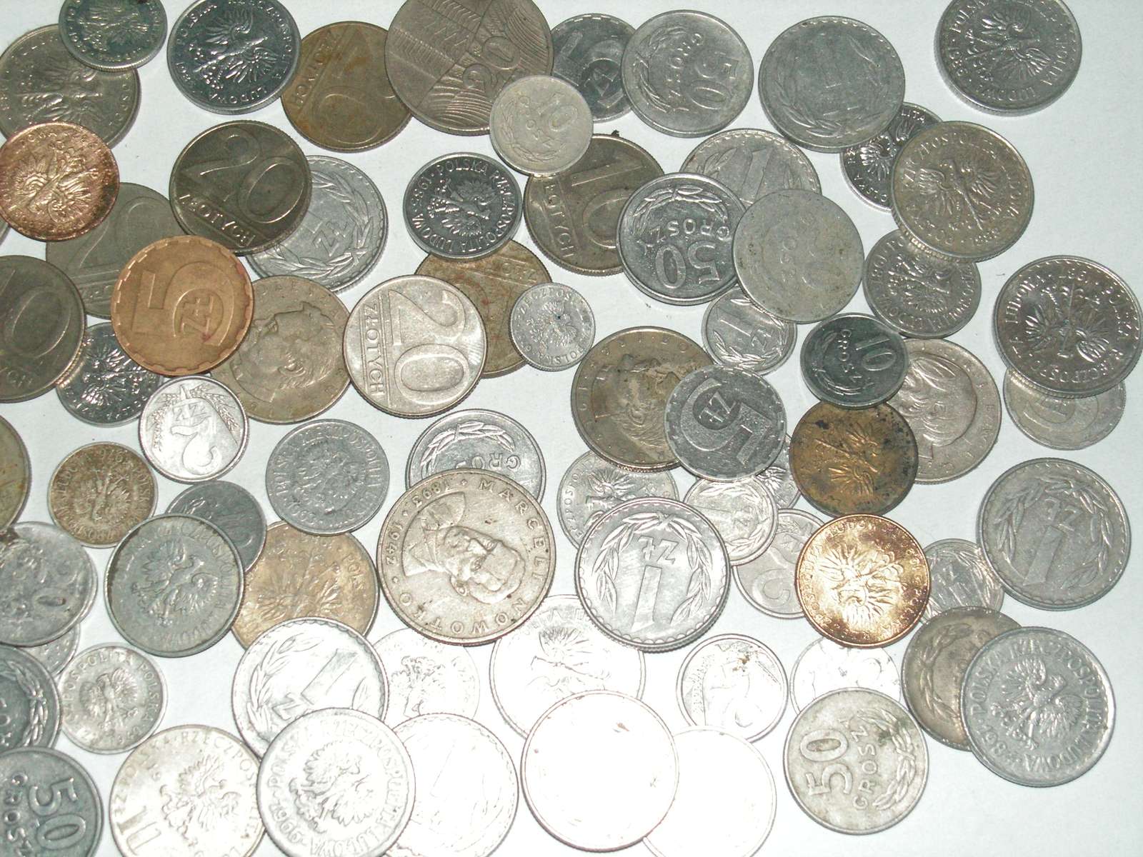 monety PRL-u puzzle online ze zdjęcia