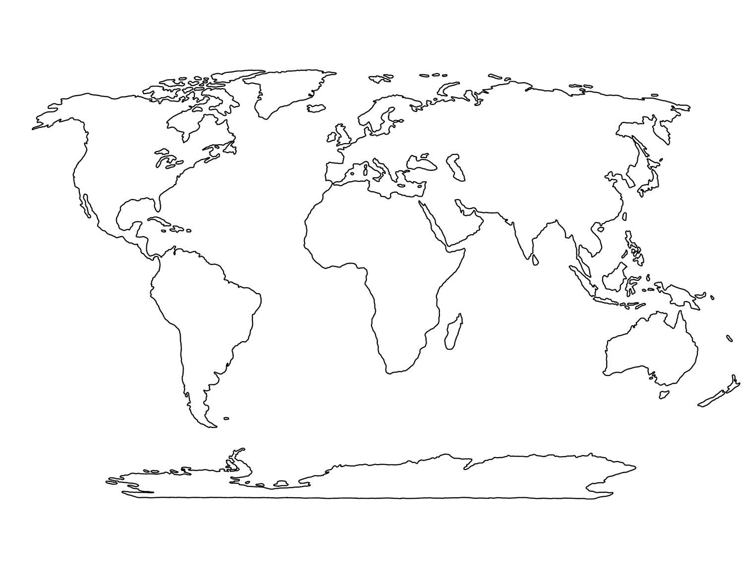 pusta mapa świata puzzle online ze zdjęcia