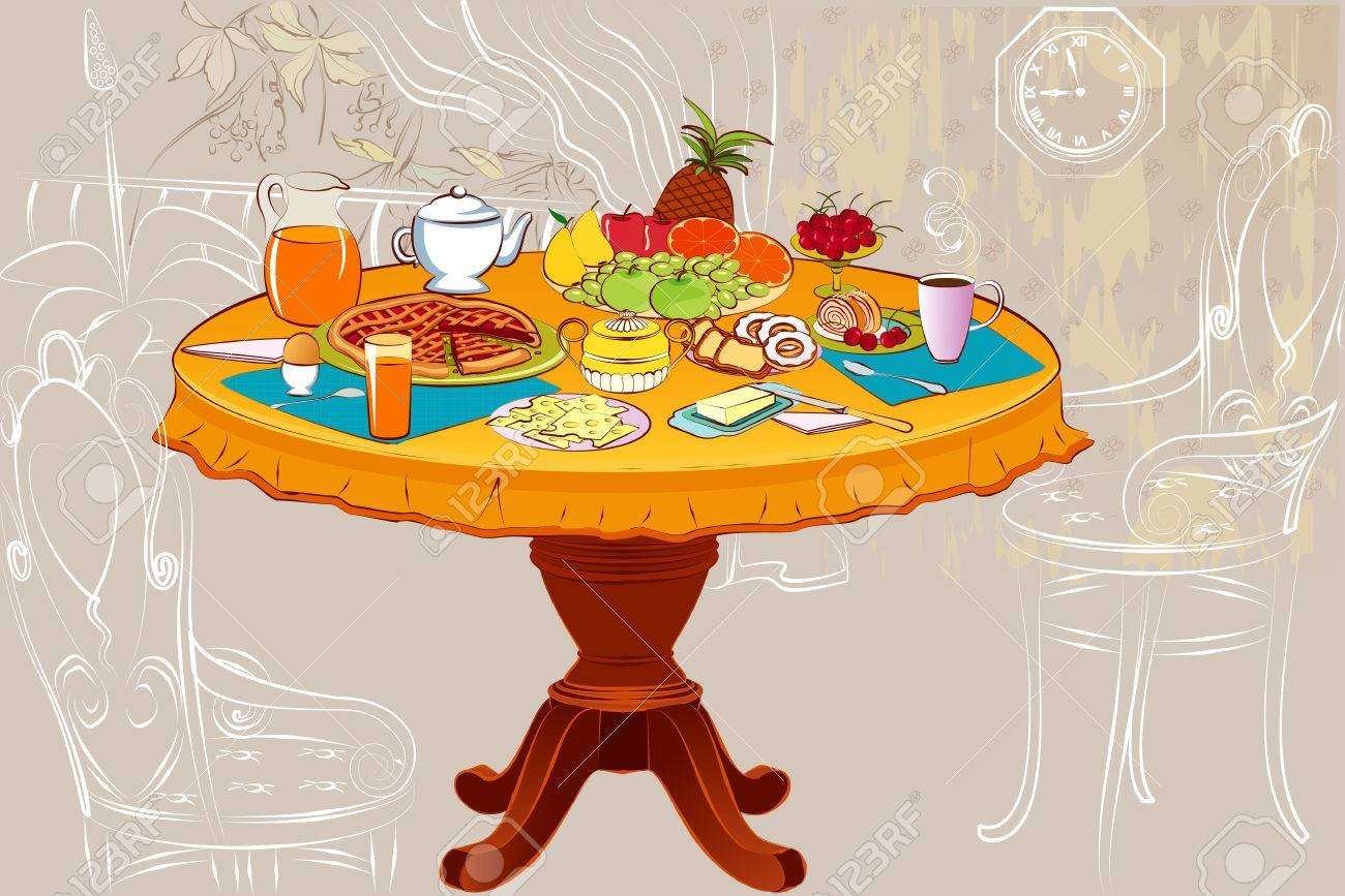 świąteczny stół. puzzle online ze zdjęcia