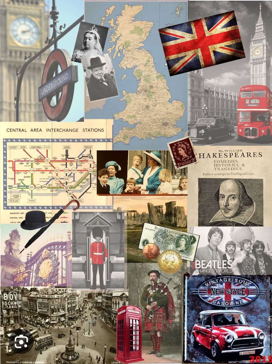 Kolaż z Wielkiej Brytanii puzzle online