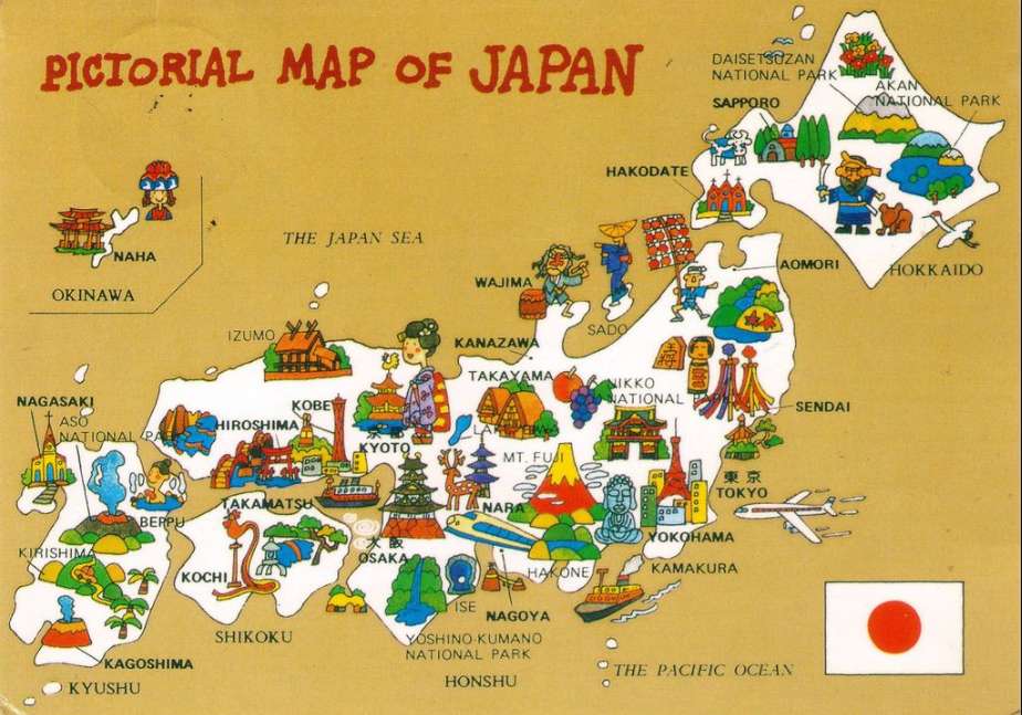 mapa Japonii puzzle online