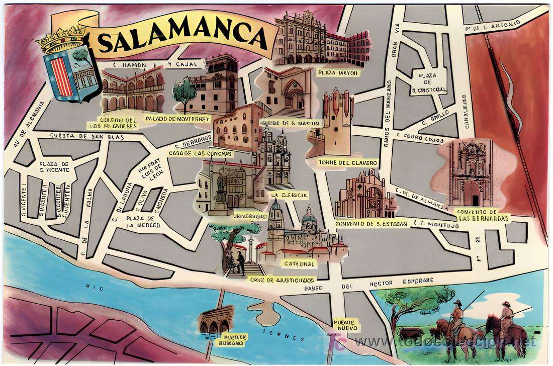mapa Salamanki puzzle online ze zdjęcia