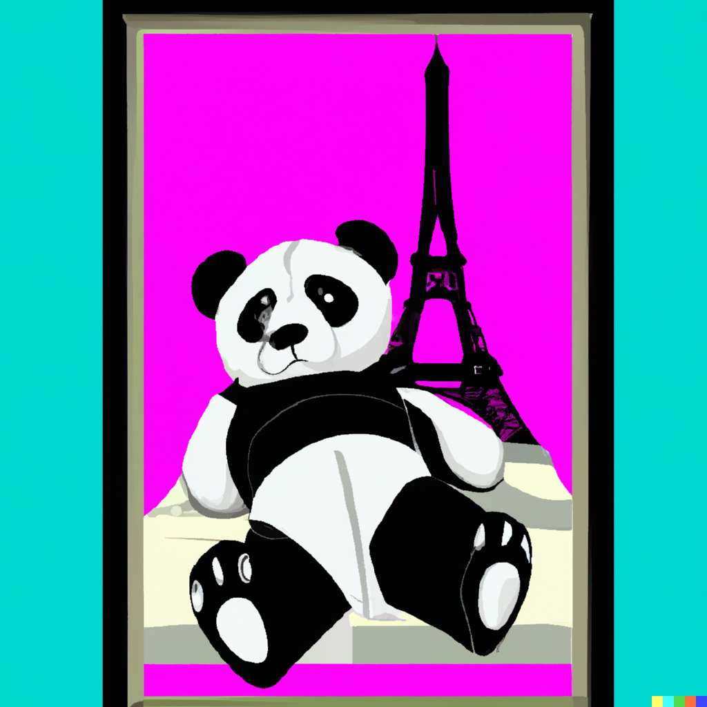 Panda na imprezę puzzle online ze zdjęcia