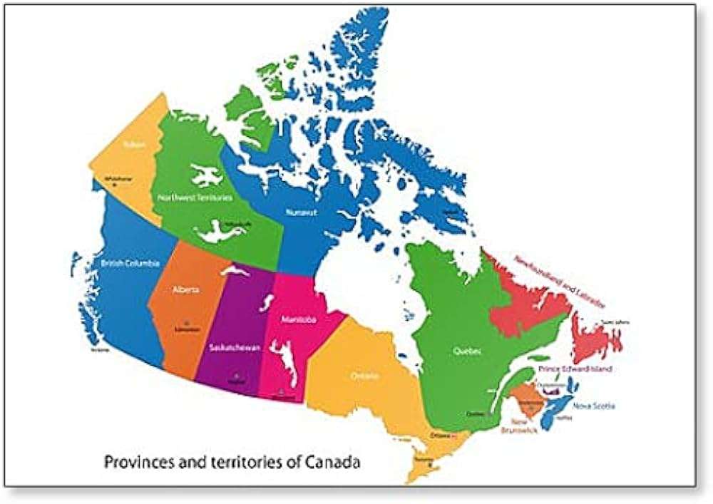 Mapa Kanady puzzle online