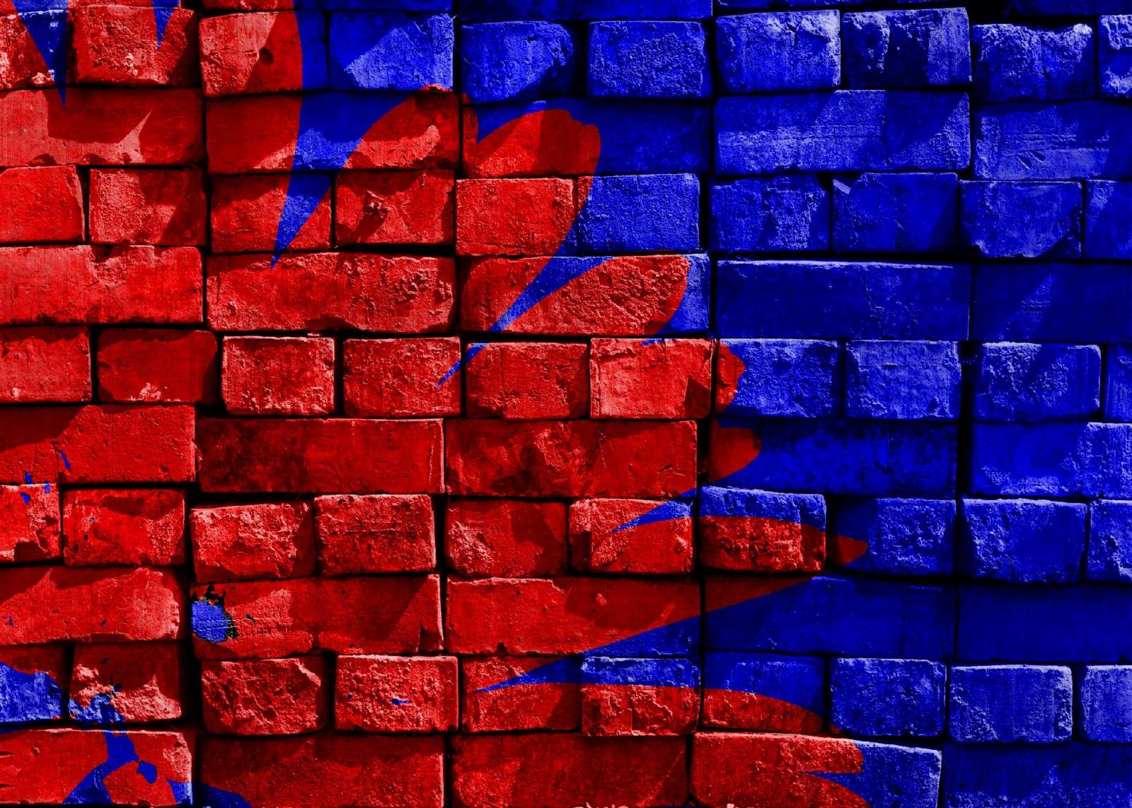 Czerwony Niebieski Najtrudniejsza łamigłówka puzzle online ze zdjęcia