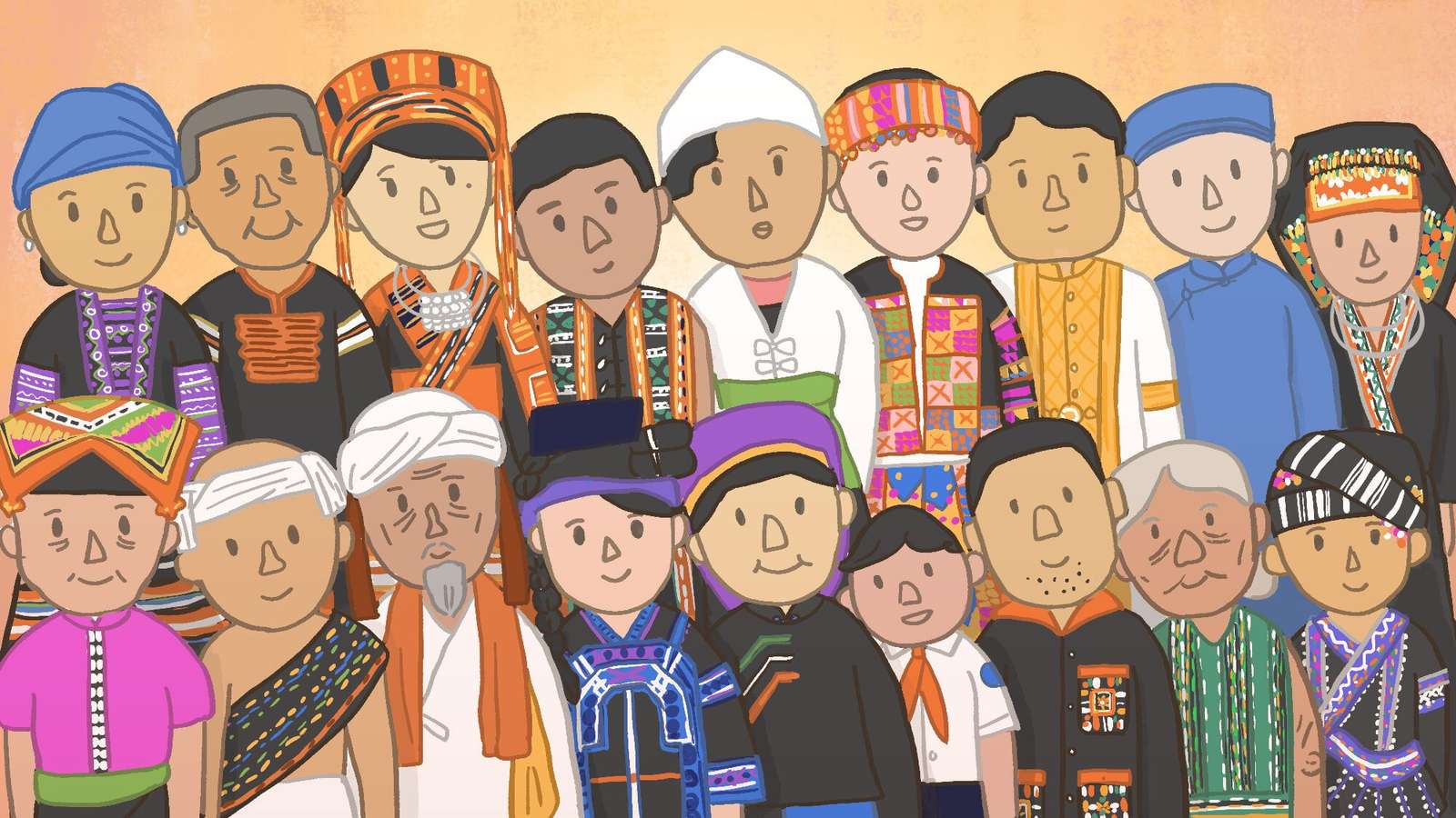 Grupy etniczne puzzle online